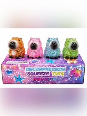 glitter capybaras slow rise squishy